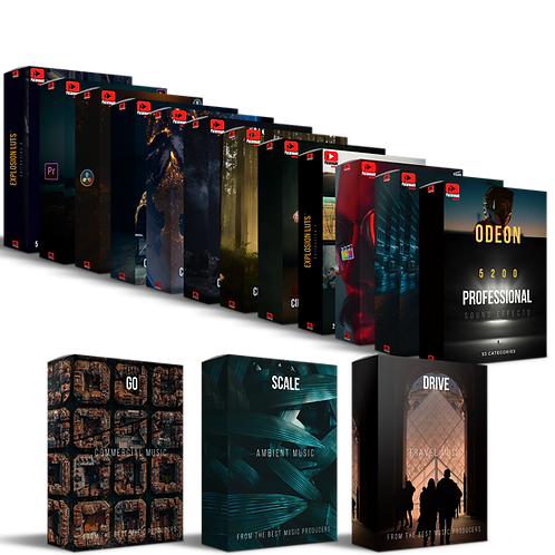 电影级视频编辑素材套装3100LUT千款转场5200音效PR/FCPX/达芬奇影视后期工具 Paramount Motion - All-in-one Creator Bundle