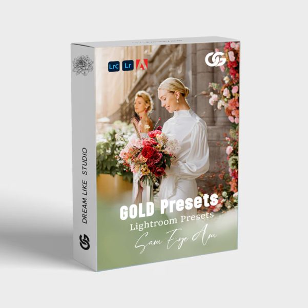欧美金色肤色LR预设 婚礼人像摄影后期调色Lightroom滤镜 Sam Eye Am - GOLD Presets