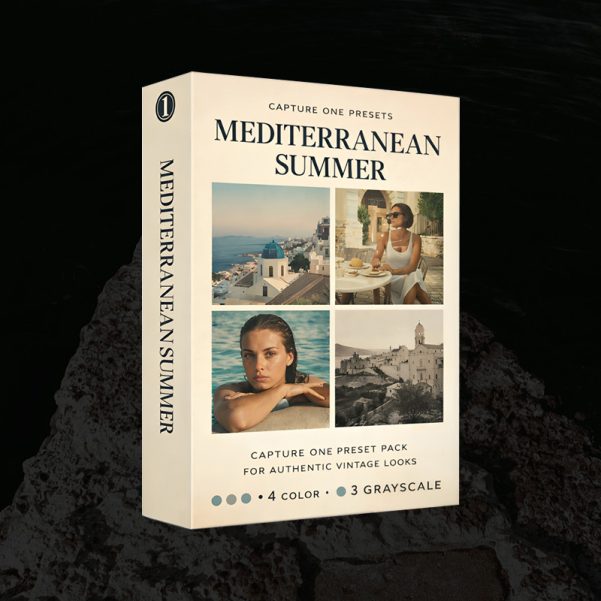 Capture One预设地中海夏季风格复古胶片调色预设7款数码照片入门调色滤镜包Jonni - Mediterranean Summer Presets for Capture One