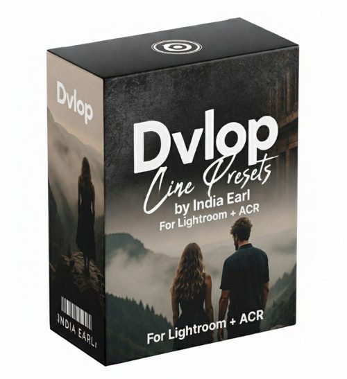 电影感Lightroom调色预设Cine肤色优先电影色调滤镜摄影后期人像婚礼LR预设套装 Dvlop - India Earl - Cine Presets