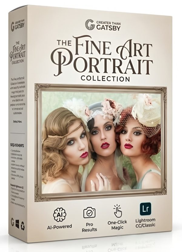 艺术肖像Lightroom预设34款浪漫色彩人像摄影调色滤镜LR/ACR专业级调色预设包 Greater Than Gatsby - The Fine Art Portrait Collection