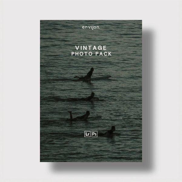 Envijon Vintage复古照片综合包 含6款LR预设/电影边框/尘痕叠加/胶片颗粒/燃烧特效 Vintage Photo Pack