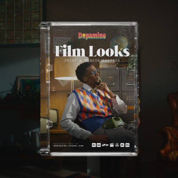 电影感LUT调色预设10款真实胶片美学复古色调一键调色PR/达芬奇/FCPX通用 Dopamine Frame - Film Looks Video LUTs