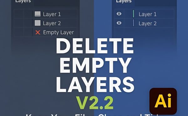 llustrator 删除空图层脚本 v2.2 Delete Empty Layers Script v2.2 for Illustrator