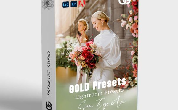 欧美金色肤色LR预设 婚礼人像摄影后期调色Lightroom滤镜 Sam Eye Am - GOLD Presets