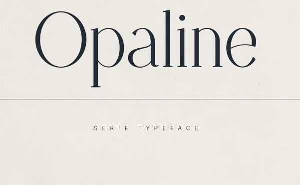 Opaline优雅现代衬线英文字体 5字重多语言支持 奢侈品牌时尚美妆杂志标题设计OTF/TTF Elegant Modern Serif Font