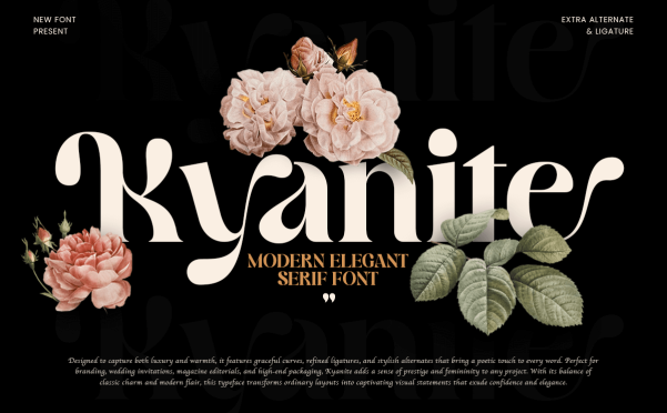 Kyanite现代优雅衬线字体 高端品牌标志设计专用 精致永恒魅力OTF/TTF/WOFF格式 Kyanite - Modern Elegant Serif Font