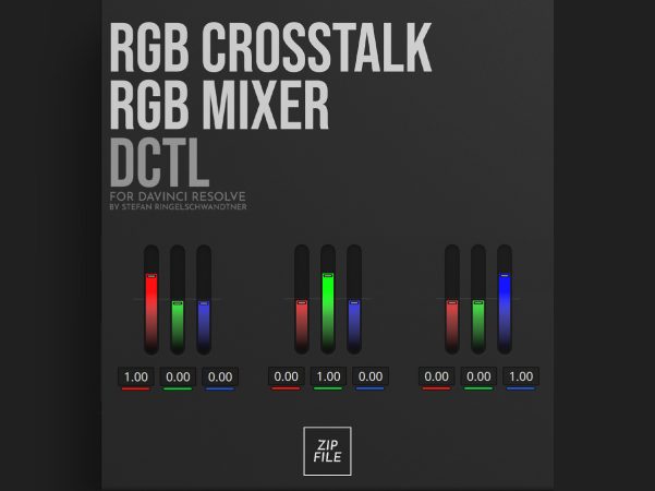 DaVinci Resolve调色插件RGB串扰DCTL v2.0专业级自动平衡通道保持中性色 Mononodes - RGB Crosstalk DCTL v2.0 for DaVinci Resolve Studio