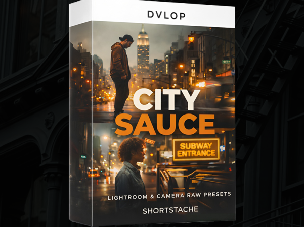 DVLOP城市电影感Lightroom预设City Sauce 纽约风格色调 含Push/Pull调光与颗粒强度Shortstache - City Sauce Presets
