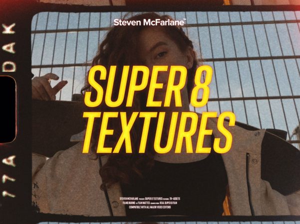 Steven McFarlane专业Super 8mm胶片纹理包 80+个4K ProRes特效素材 真实柯达颗粒灼痕Design Super 8mm Film Textures